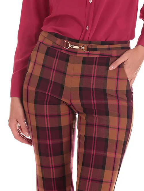 Emme Marella pantalone a quadri - immagine 4